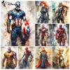 DIY Diamond Painting Marvel Iron Man Black Widow Full Round Diamond Mosaic Portrait Captain America Home Decor