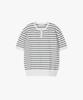 Peullojeulum Stripe Henleyneck Cotton Knit Ivory