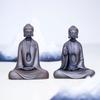 Retro Iron Buddha Statue Indoor Outdoor Zen Decorative Sculptures Simple Home Living Room Tea Room Desktop Meditation Ornament
