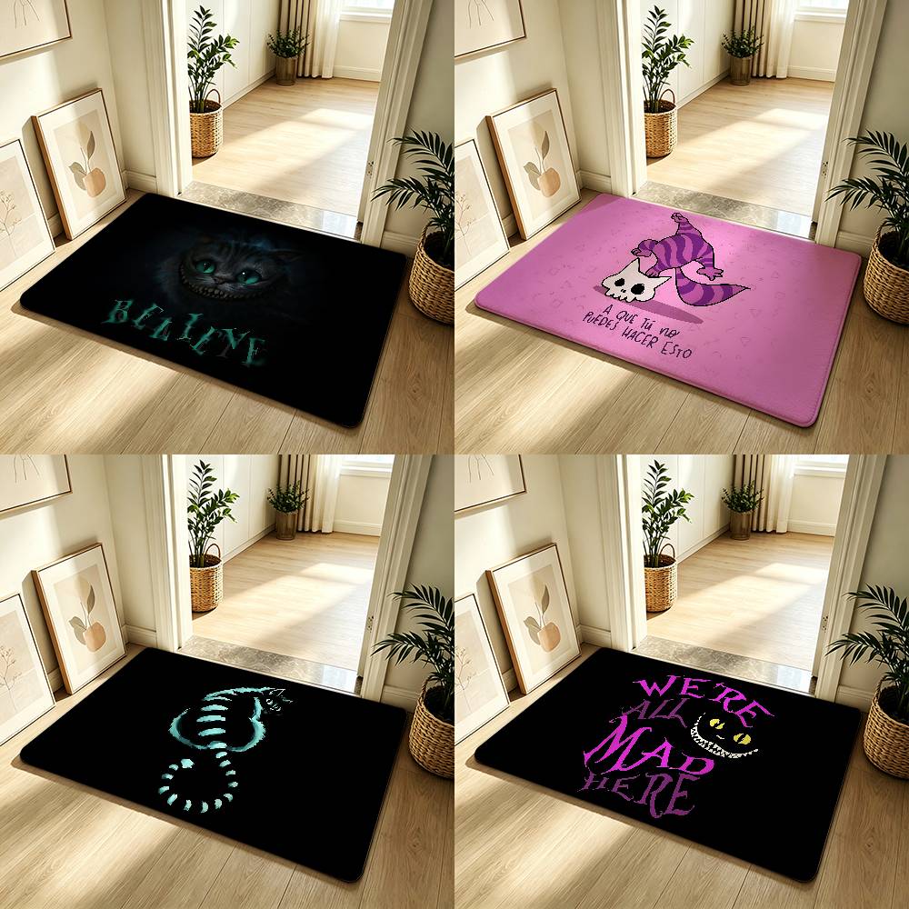 Anime C-cheshire Cat Carpet Bathroom Anti-slip Mat Door Mat Home Decoration Mat Entrance Door Mat Scratch-resistant Door Mat
