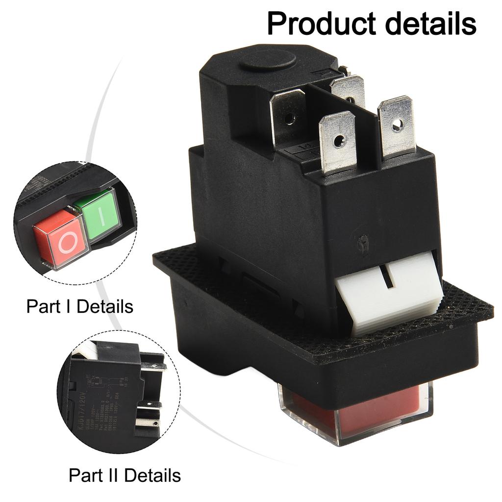 1/2HP Switch 120V Electromagnetic Switch Power-off Protection Reliable Performance Silver-nickel Alloy Contacts