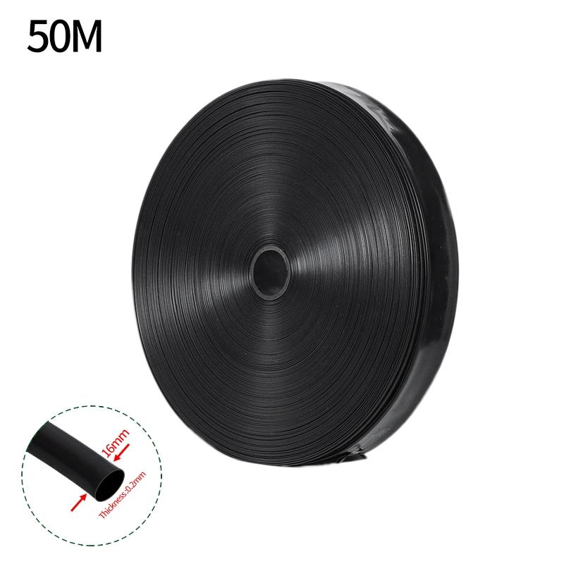 

50/100M 16 мм 1-отверстие микро ирригационная лента капельного полива сельскохозяйственная теплица ферма цветочные горшки поливочные трубы растения замачивающий шланг трубки