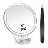 30X/20X/10X Folding Handheld Magnifying Makeup Mirror for False Eyelashes