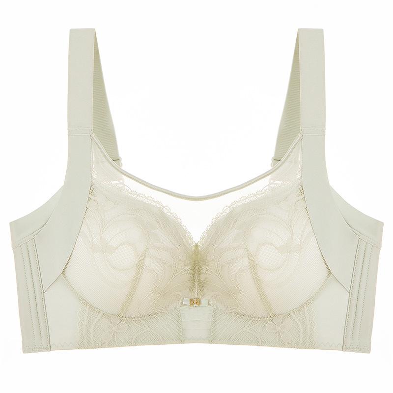 

Full Cup Bra Women s Anti-bare-chest Bra Without Underwire Women s Bra with Adjustable Double Breasts Gathering and Lifting Lace Adjustment Type 36/80C