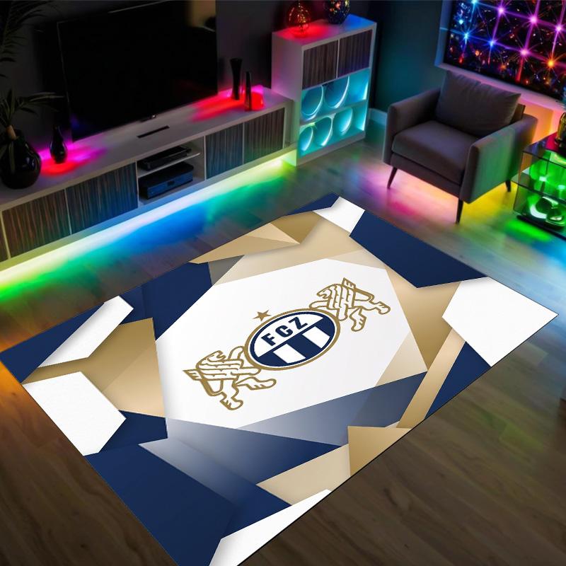 Tappeto in Velluto di Cristallo Design FC Zürich Accogliente Non?Tappeto Stampato Antiscivolo per Camera da Letto Soggiorno Ingresso