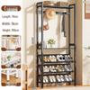 Compact Shoe & Clothes Rack for Dorm or Rental Spaces - Multi-Layer Narrow Design