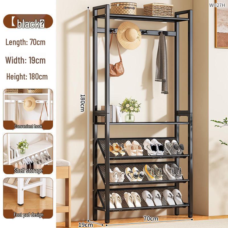 Compact Shoe & Clothes Rack for Dorm or Rental Spaces - Multi-Layer Narrow Design