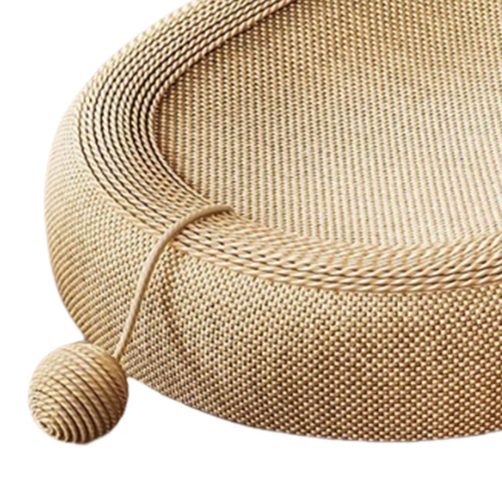 Sisal Cat Scratcher Board with Ball Scratch Resistant Cat Scratching Pad Lounge Sofa for Cats or Small Dogs Cat Scratching Bed