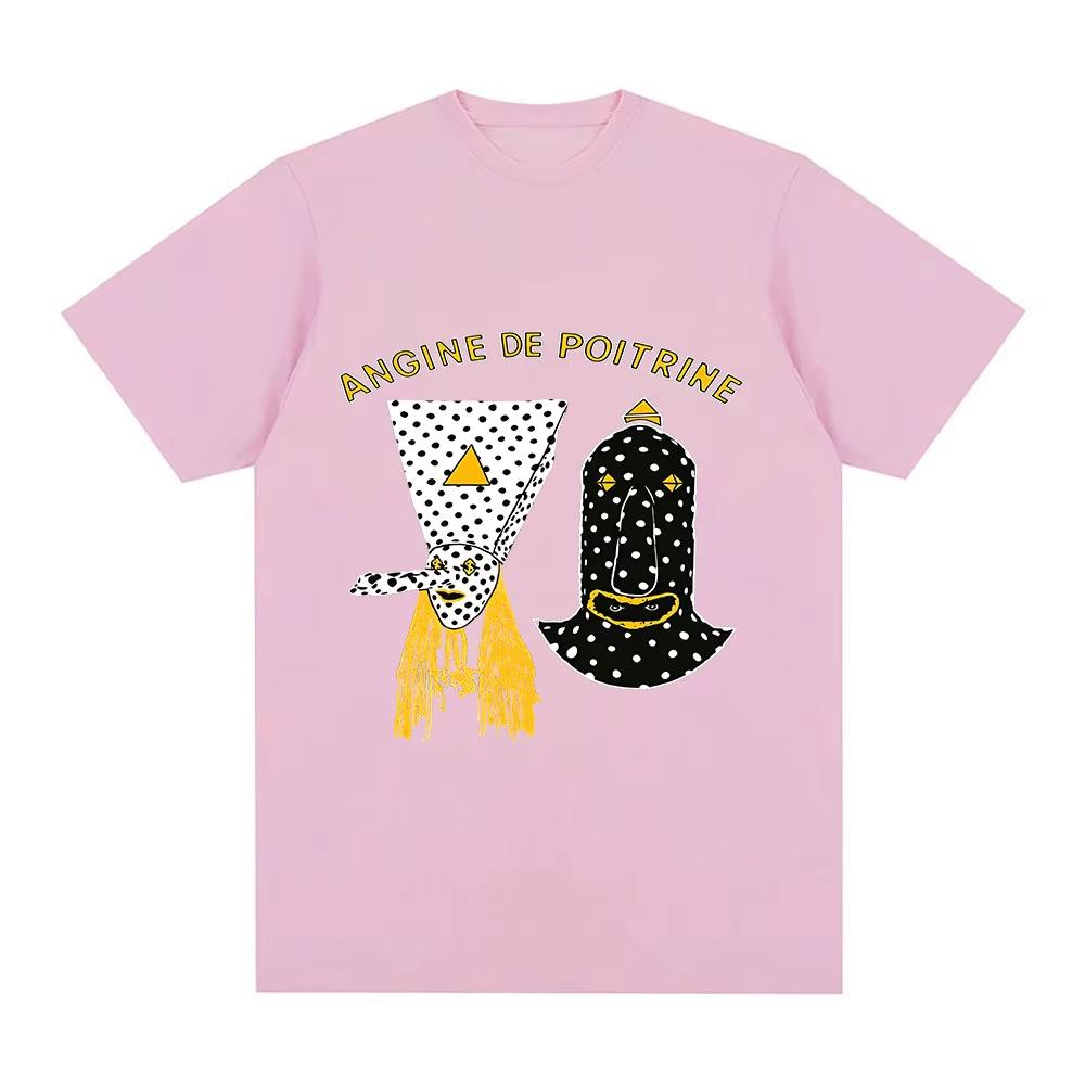 Angine De Poitrine T-shirt Soft Cotton Rock Band Album Art Graphic Print Tees Streetwear Women Men Vintage Top Hip Hop Streetwear Oversized Tshirt