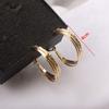 Gold Metal Dangle Earrings Punk Personality C-shaped Women Drop Earrings Hollow Geometric Statement Fashion Ear Jewelry