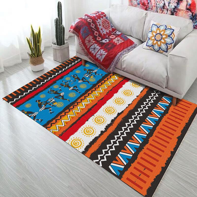 Bohemian Home Carpet Living Room Tea Table Large Carpet Rectangular Ethnic Style Carpet Bedroom Carpet