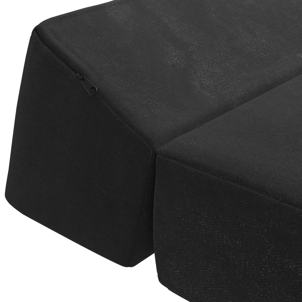 Folding Sofa Bed Black 60 x 70 x 41 cm Fabric