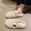 Fashion 2025 Winter Fluffy Fur Slippers Women Platform Female Footwear Loafers Fur Casual Slides Autumn Comfort Home Shoe