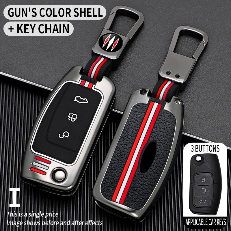 

Zinc Alloy Car Key Case For Ford Focus 3 4 St Fiesta Fusion Kuga Ecosport Mondeo Mk3 Mk4 Protect Accessories
