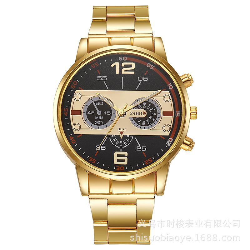 Luxury Fashion Mens Stainless Steel Quartz Wristwatch for Men Business Casual Watch Best Gifts Clock for Husband,Family,Friend