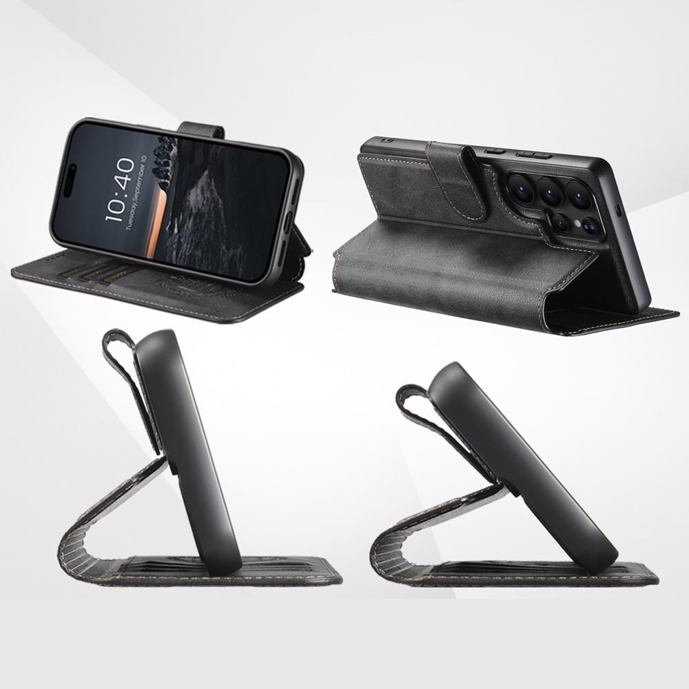 Magsafe Magnetic Suction 2 In 1 Suitable for Samsung S25U Mobile Phone Case Magnetic S24Ultra Flip Leather Case S23Ultr