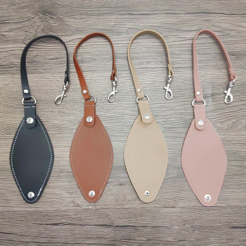 2PCS Portable Vintage Leather Bag Glove Holder Clip with Lanyard Hat Clip for Travel on Bags Outdoor Beach Women Accessories