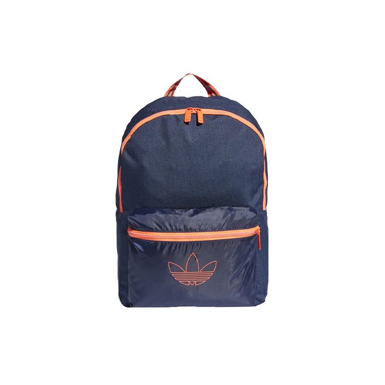 Adidas Originals Large Capacity Travel Sports Polyester Backpack Unisex Backpack Dark-Blue FN2058 Dark Blue