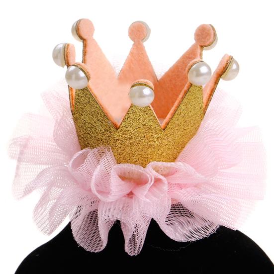Pet Crown Decor Delicate Anti-fall Pet Headgear Princess Dog Hairpin for Decor
