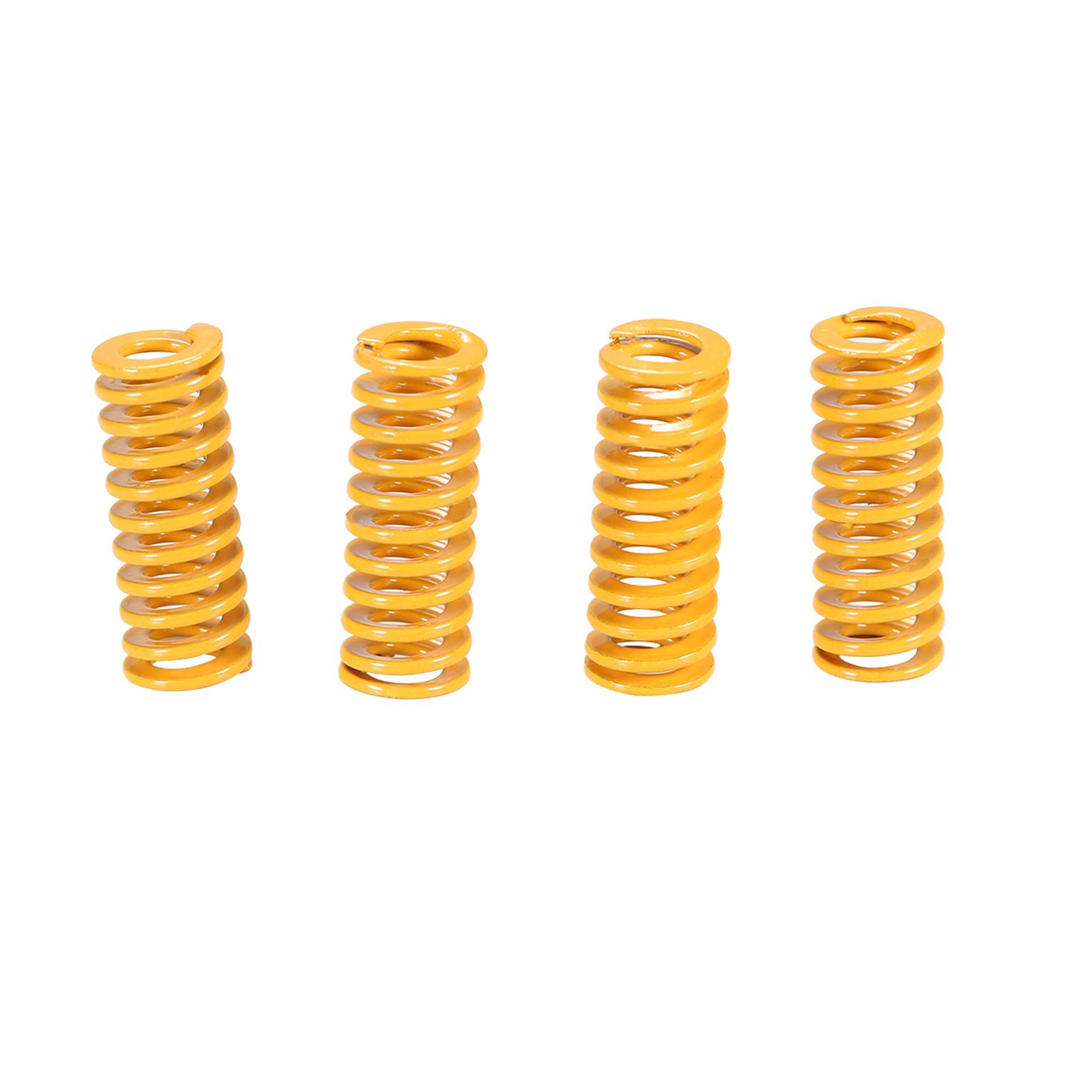 

4pcs Upgrade Heated Bed Die Spring Compression Spring Length 20mm OD 8mm ID 4mm Compatible with Anet A8 A6 ET4 ET5 жёлтый