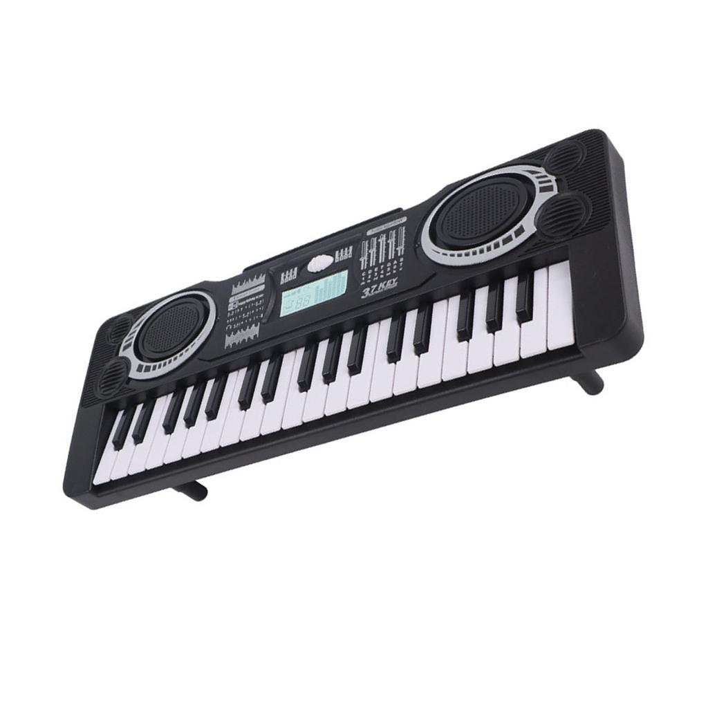 Kids Keyboard Piano 37 Key Portable Educational Musical Instrument Toy Electronic Digital Piano for Children Black