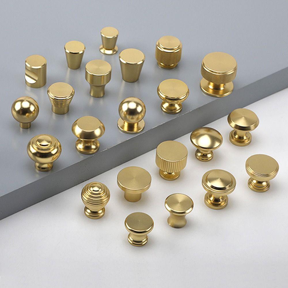 Knurled Cabinet Drawer Knob Gold Drawer Door Handle Simple Door Handle  for Home