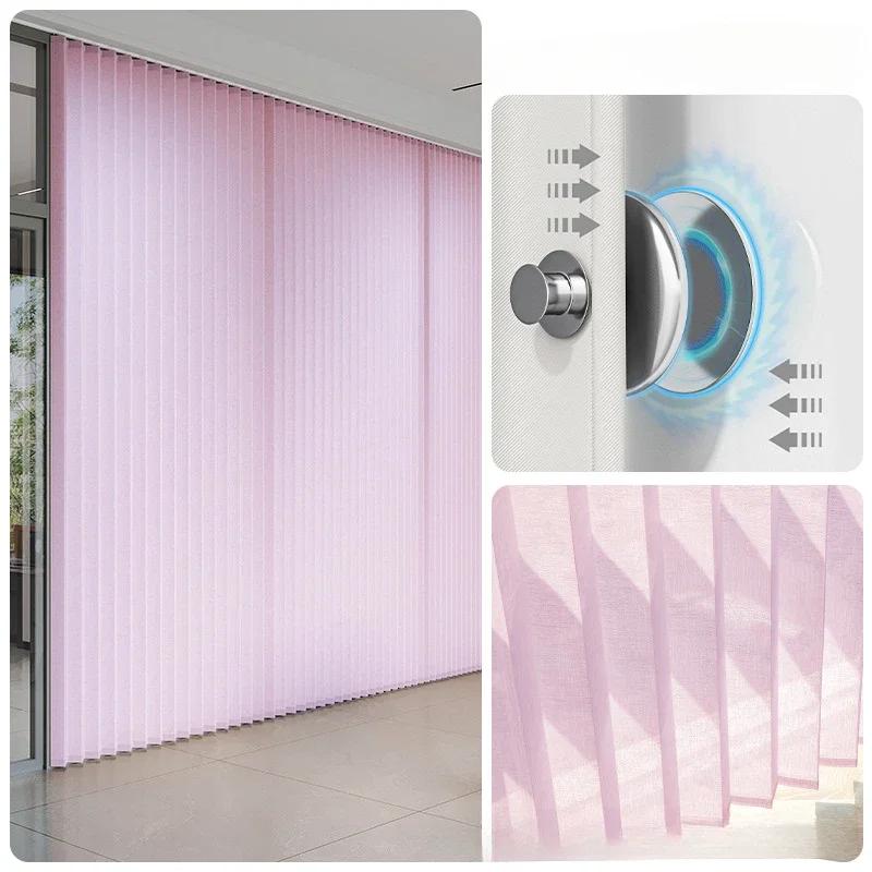 Solidcolor 1PC Folding Curtain Series Folding Yarn Suitable Room Partitions Room Divider Curtains for Office Home Living Bedroom
