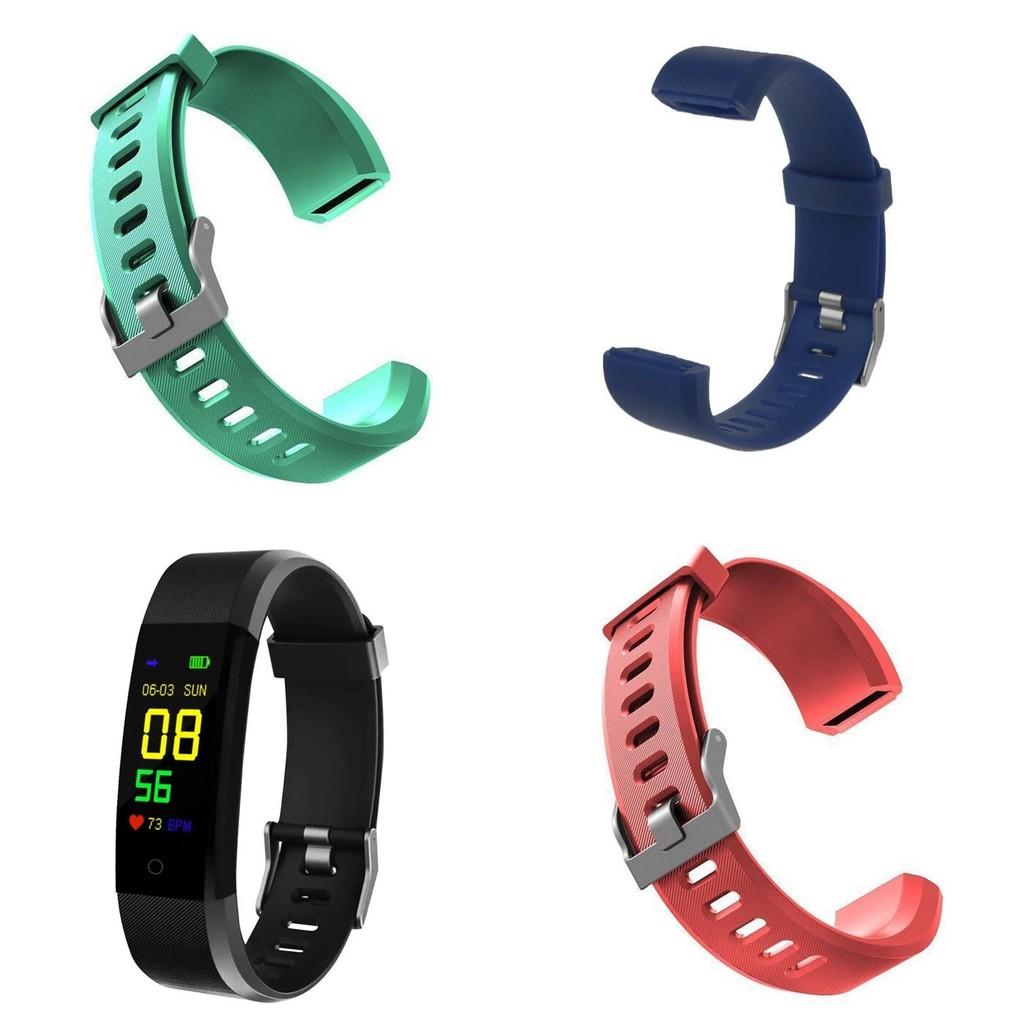 115plus Sportovní řemínek z TPU a silikonu s barevnou kovovou přezkou Univerzální pasování Různé barvy