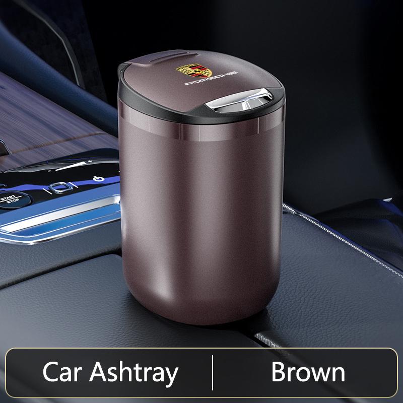 

Автомобільний Логотип Попільничка Портативний Сміттєвий Ящик Тримач для Зберігання Аксесуар Для Porsche 911 Cayenne Carrera-GT 928 Panamera Boxster Macan 918