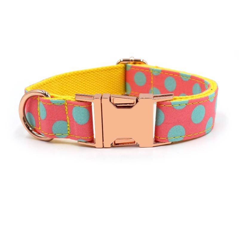 Cute Printed Pet Dog Collar Laser Engraved Dog Collar