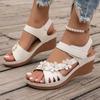Women's Sandals 2026 New Wedges Heels Sandals For Summer Shoes Women Luxury Flower Sandalias Soft Heeled Summer Footwear