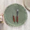 Safe Round Paper Placemat With Pattern For Indoor And Outdoor Use Round Place Mats
