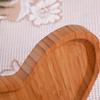 Heart Shaped Bamboo Snack Tray 1pc Wooden Fruit Plate Sushi Platter for Party Nut Plate Refreshment