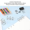 10Pcs 3 Ring Metal Loose Leaf Binders Stainless Steel Book Rings Po Album Binding Spines For Notebook Travel Diary