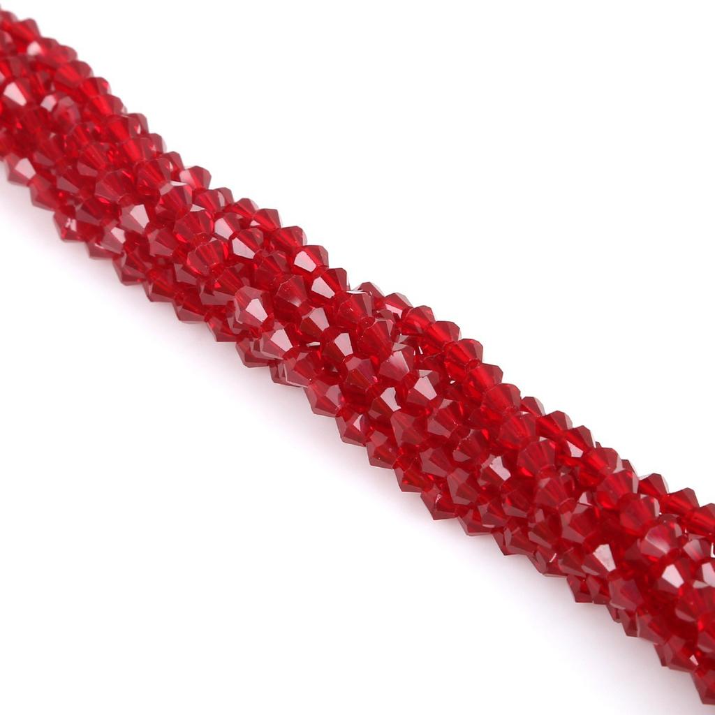 4mm Faceted Rhombus Crystal Beads Glass Beads DIY Handmade Beads Loose Beads Material Hair Jewelry Accessories Beads for Jewelry Making