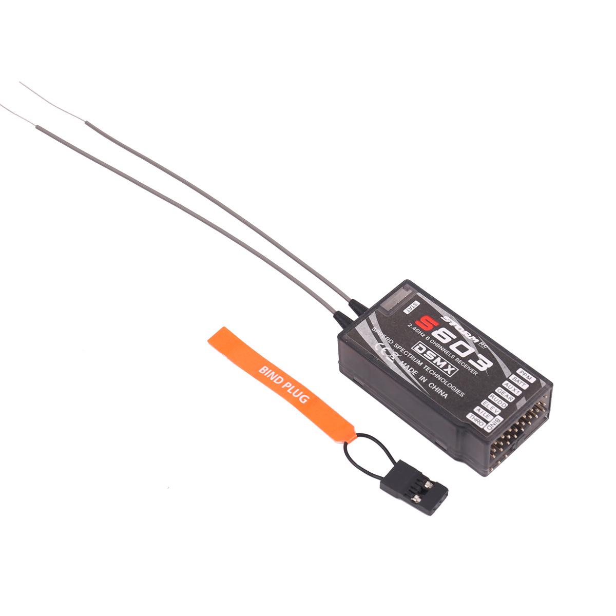 

S603 Наддалекий AR6210 DSM2/DSMX 6-канальний приймач з одним виходом PPM. DSMX/DSM2 Receiver