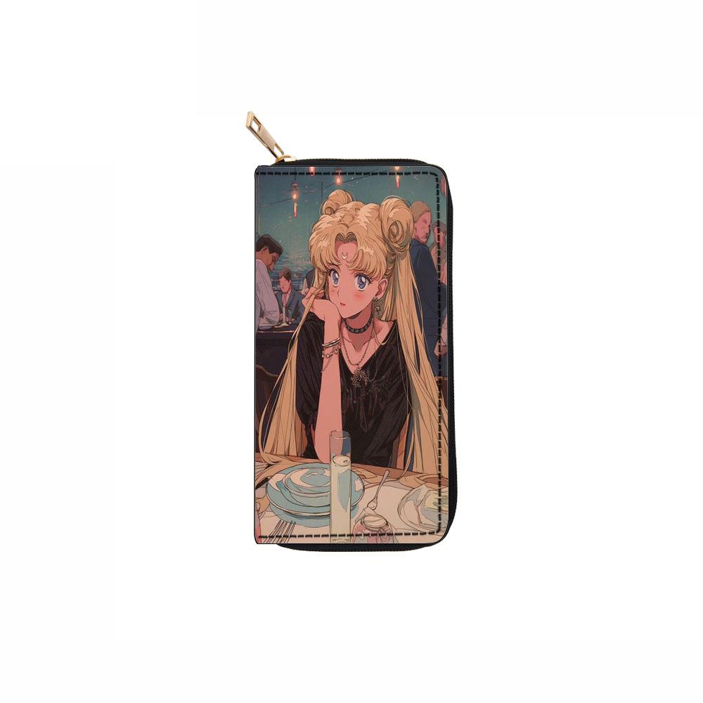 Cartoon Long Zipper Wallet Wallet Clutch Sailor Moon