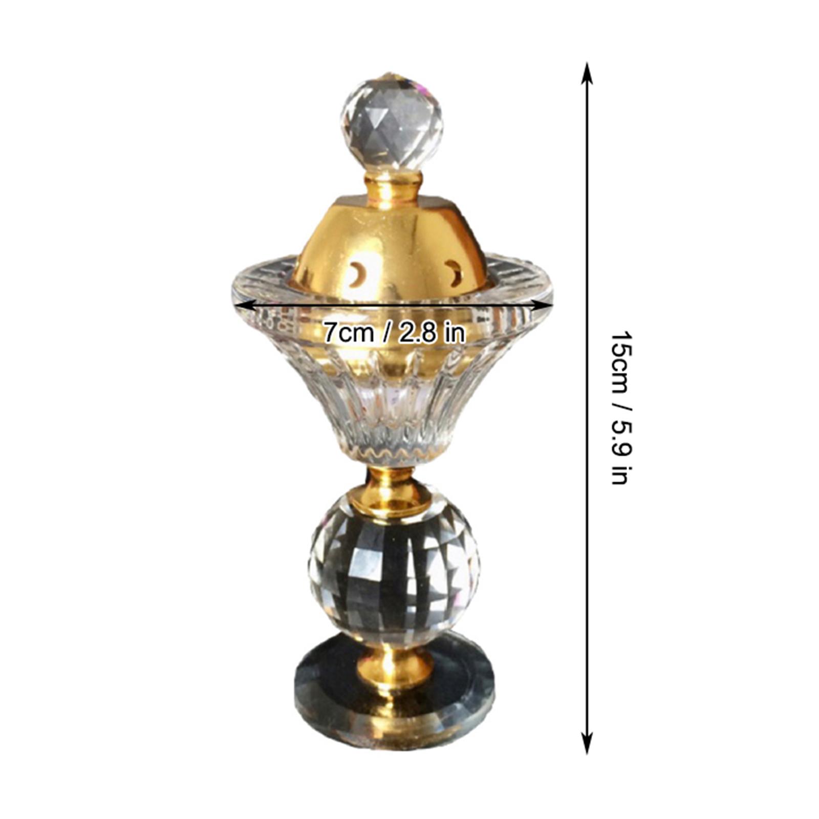 

1Pc Bakhoor Frankincense Burner Crystal Incense Holder with Removable Lid Aromatherapy