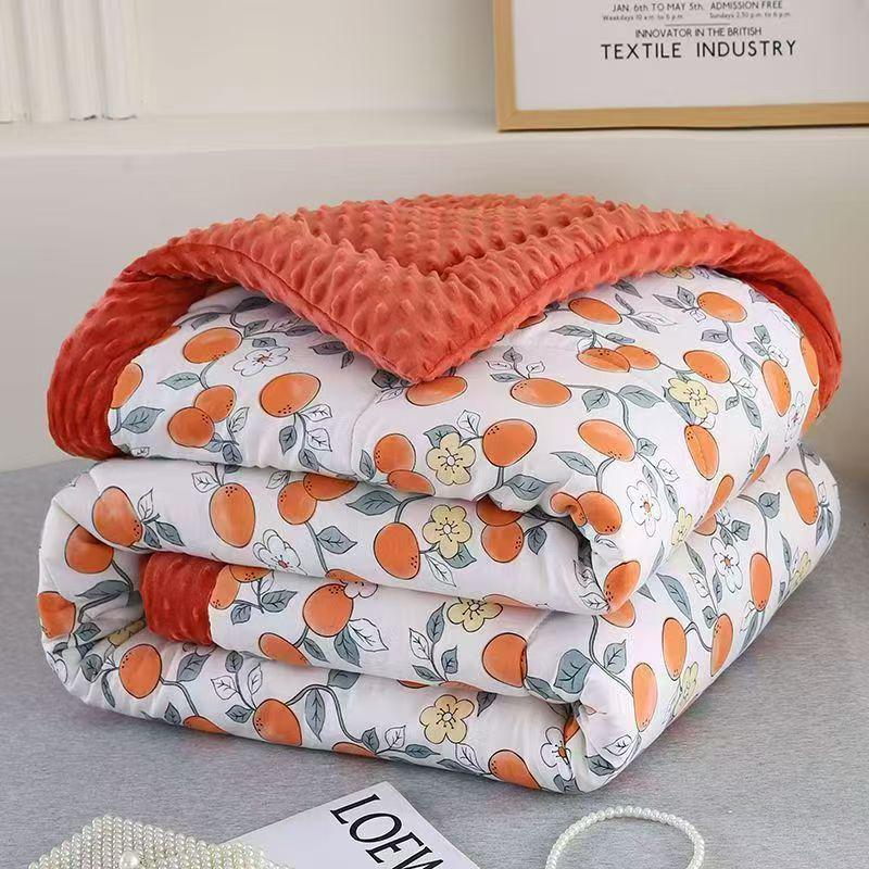 Popular Class A Bean Velvet 3D Massage Quilt – Four Seasons, Lightweight, and Warm for Home or Dormitory Use