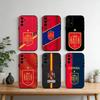 Spanish National Flag Phone Case For Samsung S25,S24,S21,S22,S23,S30,Ultra,S20,Plus,Fe,Note,10,9,5G Black Cover