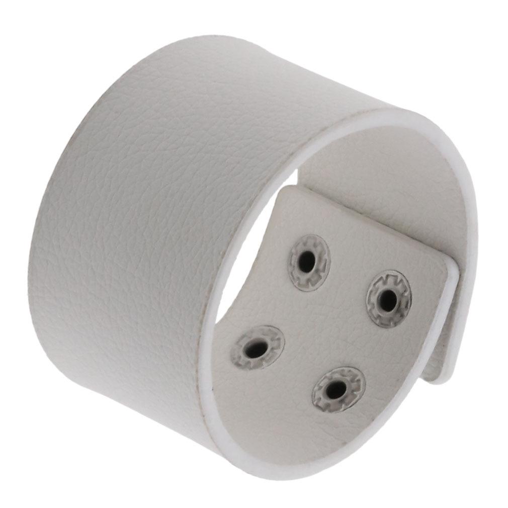 Bransoletka ze stali nierdzewnej na zatrzask: Punkowa gotycka bransoletka ze skóry PU