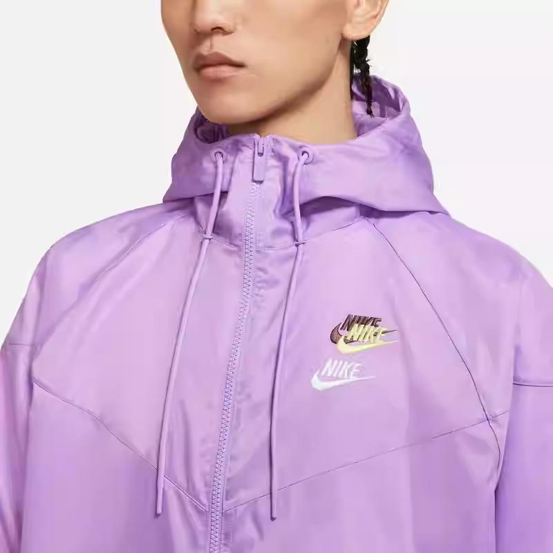 Nike Sportswear Multi-Futura Embroidered Logo Sports Woven Hooded Jacket Men Jacket Purple DM7924-589