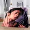 Soft Flannel Blanket, Handsome Guy Poster Blanket, Portable Home Travel Blanket for Sofa Bed, Bedroom, Living Room.
