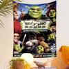 Shrek Final Chapter Tapestry Wall Hanging, Shrek Forever After Movie Poster, Family Wall Decor for Bedroom Living Room Dorm