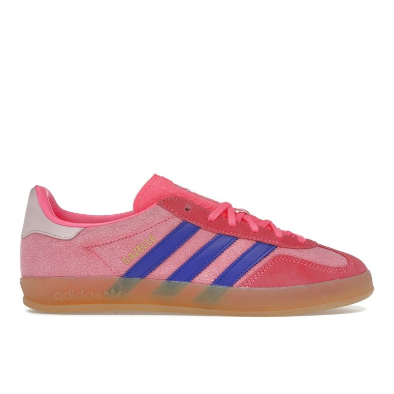 Adidas  Gazelle Indoor Lucid Pink Blue Women Sneakers Clear-Pink Gum JQ0194