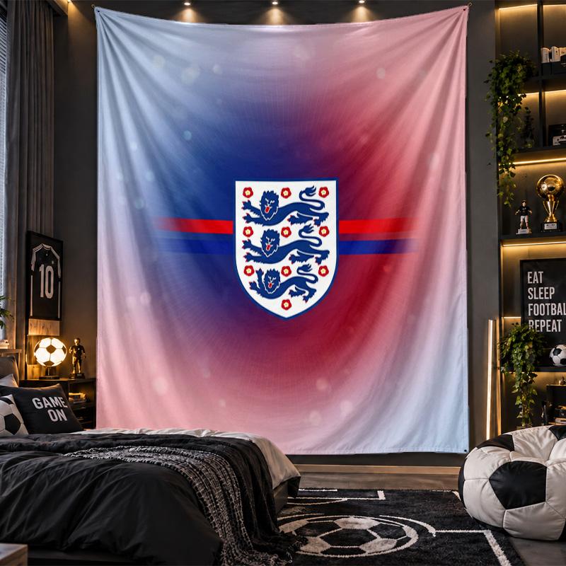 Wall Hanging Tapestry England Football Print Cloth for Living Room Bedroom Home Decor