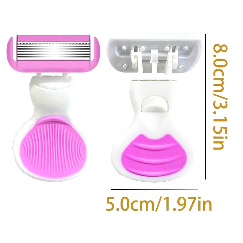 6-Layer Women Safety Razor Stainless Steel Manual Beard Shaving Blades Body Hair Bikini Underarm Thigh Shaver Portable Shaving