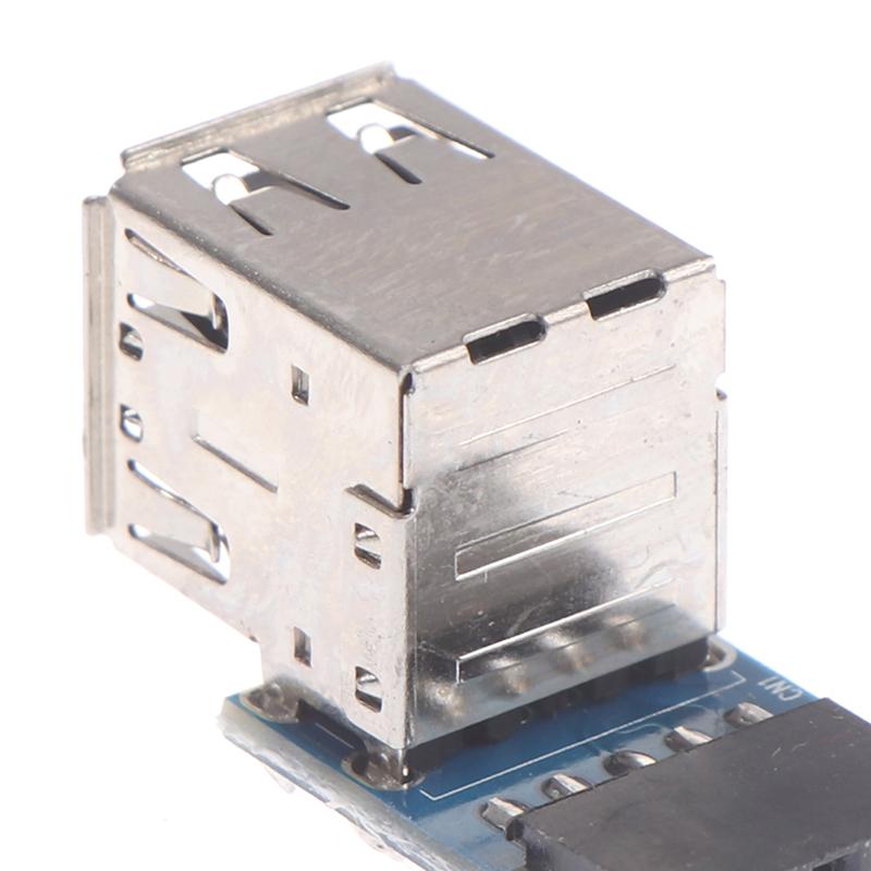 9-Pin Motherboard To 2 Ports Usb 2.0 A Female Internal Header Adapter