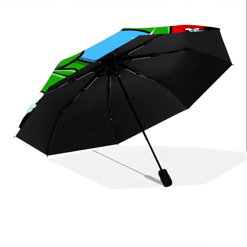 1 PC Automatic Folding Umbrella - Among Us Custom Name Pattern, Portable & Foldable Design with 8 Ribs, Christmas Birthday Gifts