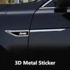 2Pcs Metal Car Fender Logo Sticker Decal for Jeep Renegade Wrangler JK Grand Cherokee Compass Patriot Car Exterior Accessories